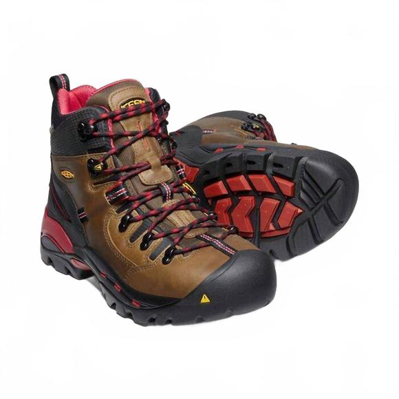 NEW KEEN men\'s pittsburgh 6 steel toe boot in bison